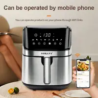 8L Electric Air Fryers Oil-Free Wifi Connection Automatic Household Kitchen 360°baking Convection Oven Deep Fryer for Easy Meals 1