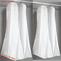New Practical180cm Long High Quality Long Wedding Dress Dust Bag Evening Dress Dust Cover Bridal Garment Storage Bag 2