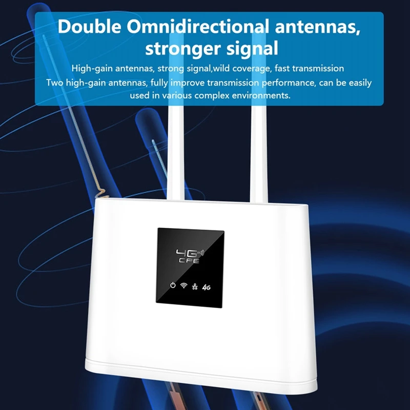 휴대용 4G 무선 라우터, 내장 SIM 카드 슬롯, 지지대 최대 20 사용자, 2Xantenna, 150Mbps