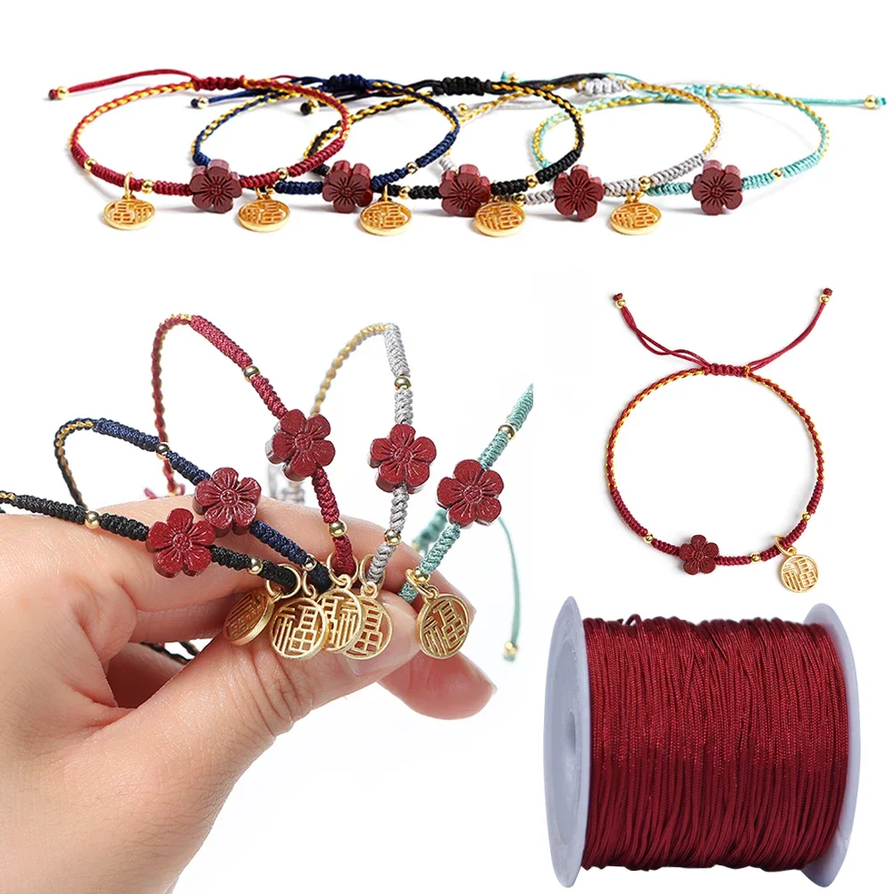 Premium 0.8mm Nylon Cord for DIY Jewelry and Craft Projects - 20M Roll