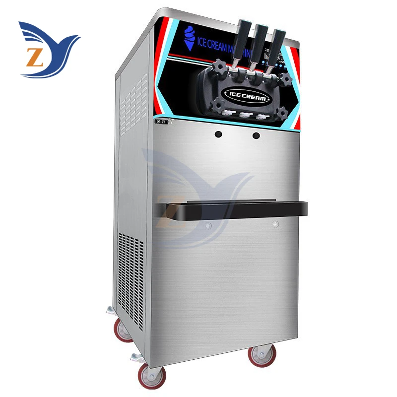 Ice Cream Making Machine ZY-6618CTB Stainless Steel 2000W Desktop Type Small Automatic Home Commercial Double Storage Cylinder 5
