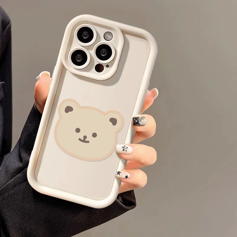 For iPhone 14 Pro Max Case Cute Bear Silicone Cases For