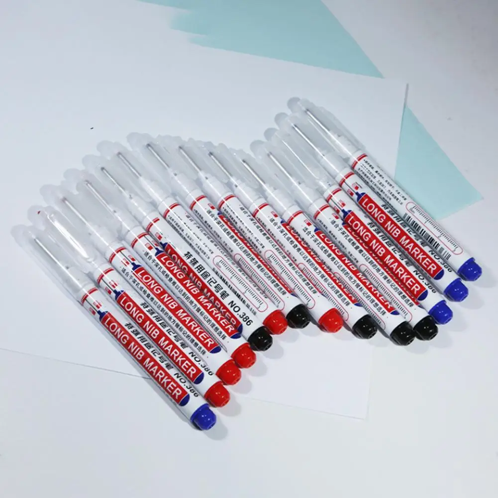 Waterproof Long Head Markers Deep Hole Pen Metal Carpenter