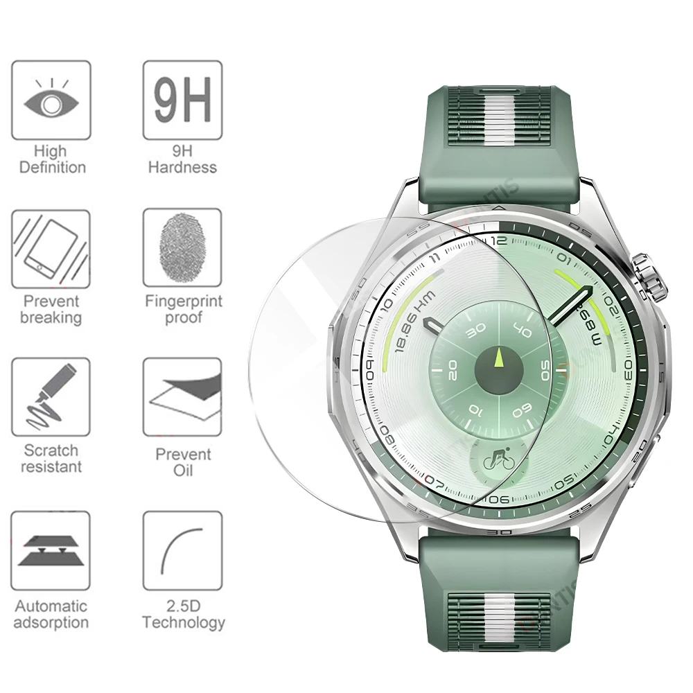 Premium 9H Tempered Glass Screen Protector for Huawei Watch - Durable Glass Protection Film for Wearable Devices