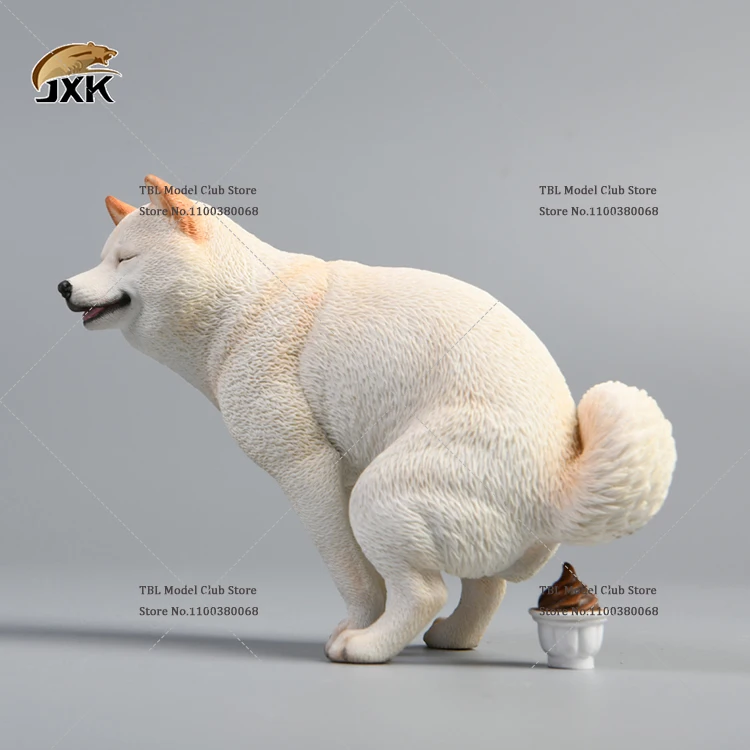 재고 있음 JXK053 높이 8cm 1/6 스케일 군인 미니 시바견 반굴어있는 배변 강아지 모델 장식 액션 피규어 인형