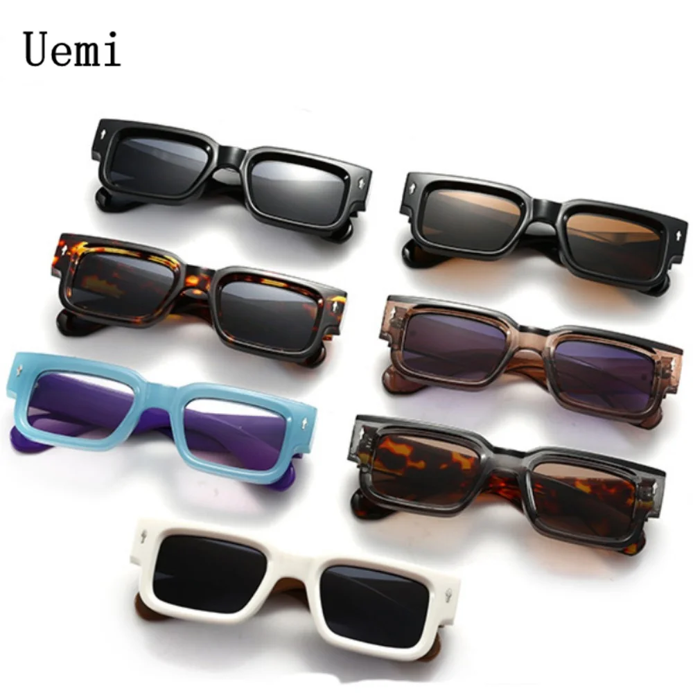 Vintage Small Square Sunglasses Women Men Fashion Retro Thick Edge Frame Luxury Male Sun Glasses Shades UV400 Eyeglasses fashion sunglasses