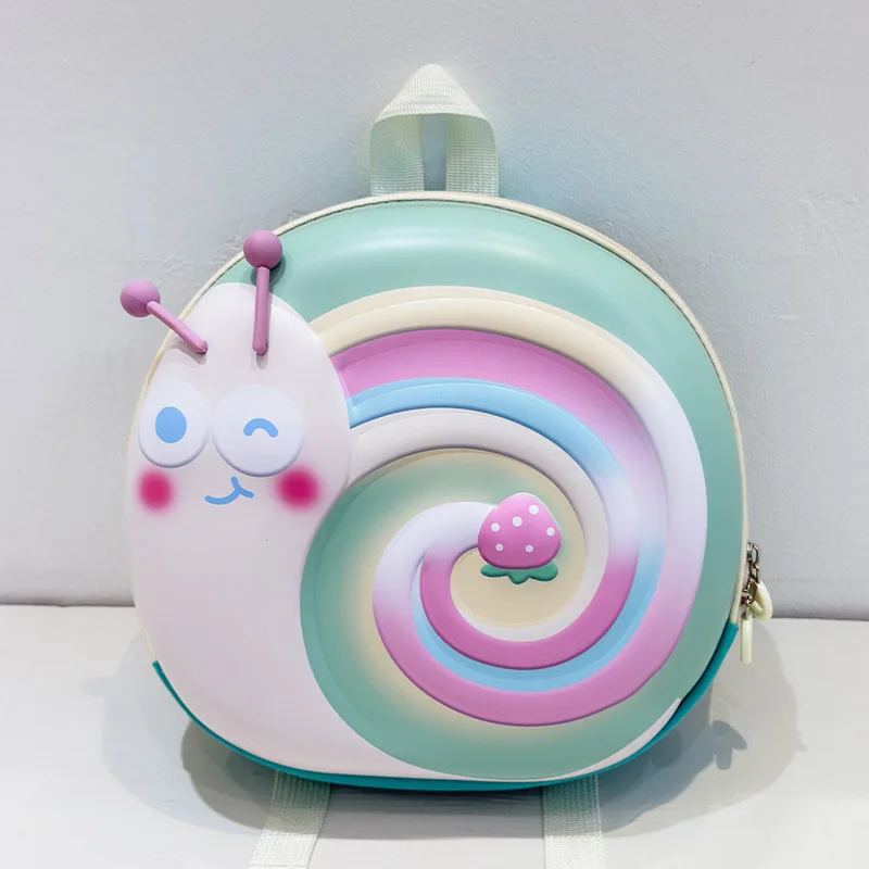 Cute Snail Kids Kindergarten Backpacks Cartoon Children's Boys School Bags Hard Shell Toddler Girls Backpacks for Preschoolers 6