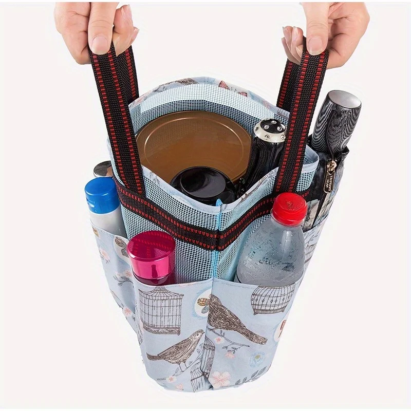 Large Capacity Multifunctional Makeup Bag,Fashionable Printed Handbag,Portable Toiletries Storage Bag,Travel Swimming Shower Bag