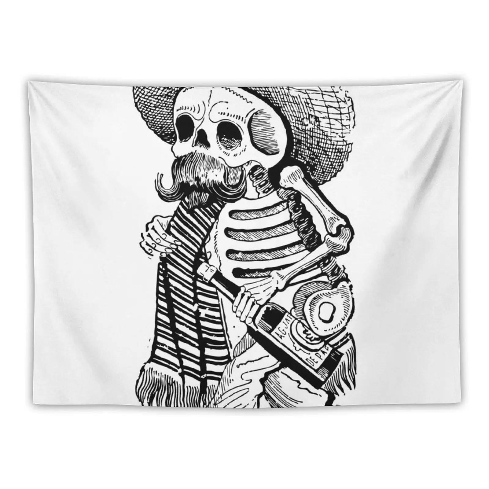 

Calavera of Francisco Madero by Jose Posada Tapestry Decoration Pictures Room Wall Japanese Room Decor Decorative Wall Mural