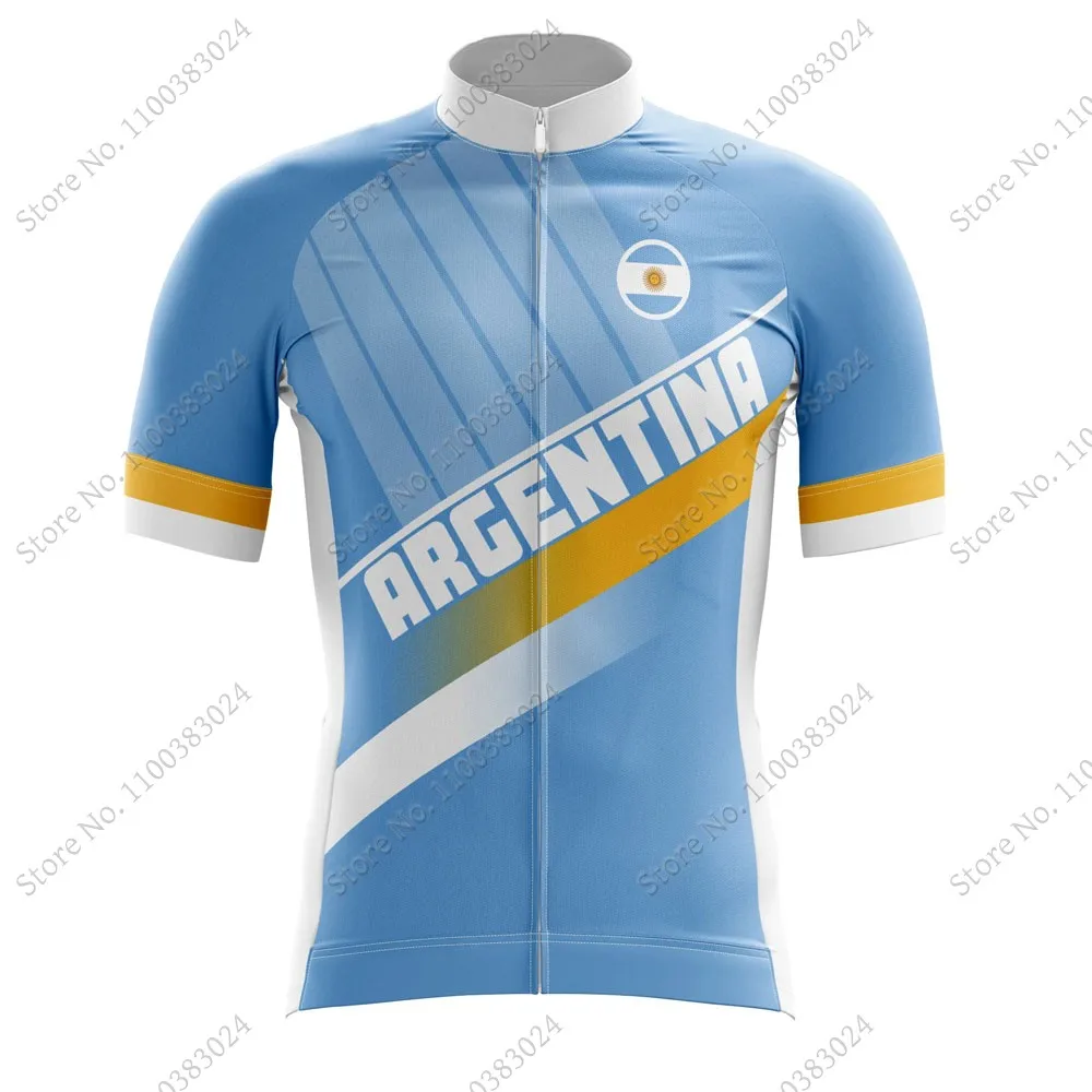 Argentina National Team Cycling Jersey Set Men Road Bike Shirts Suit Bicycle Bib Shorts MTB Maillot