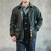 American Oil Wax Hunting Jacket Men Lapel Vintage Amekage Waterproof British Windbreaker Jacket Man Spring Autumn Winter 2025New 1
