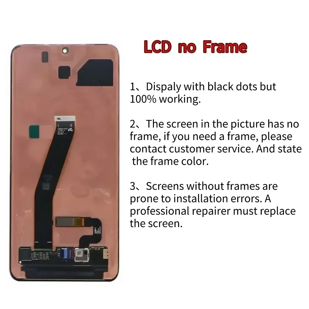 Smart Phone Screen Replacement 6.2&ldquo; AMOLED LCD For Samsung S20 G980 Display Touch Screen Digitizer Assembly Repair Parts