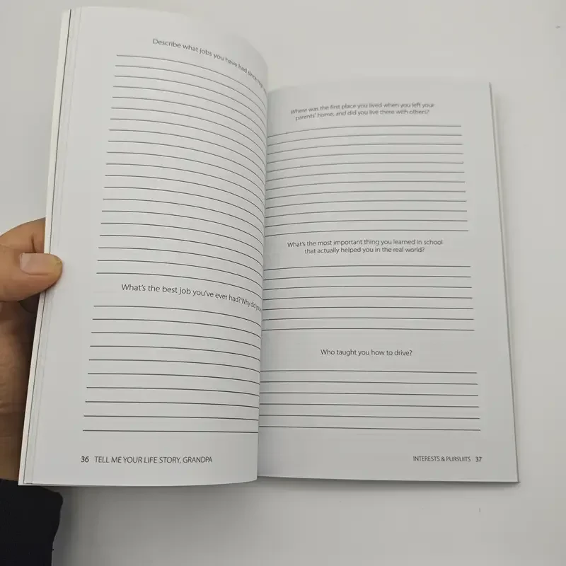 Family Story Recording Handbook Set - Tell Me Your Life Story Notepad Journal Notebook Planner Diary Notebooks Writing Pads 5
