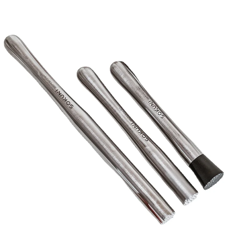 Stainless Steel Masher Stick Ice Hammer, Shaker Cup, Household Kitchen Tools, Juice Rammer, Squeezer Punch, Lemon Tea Hammer Too