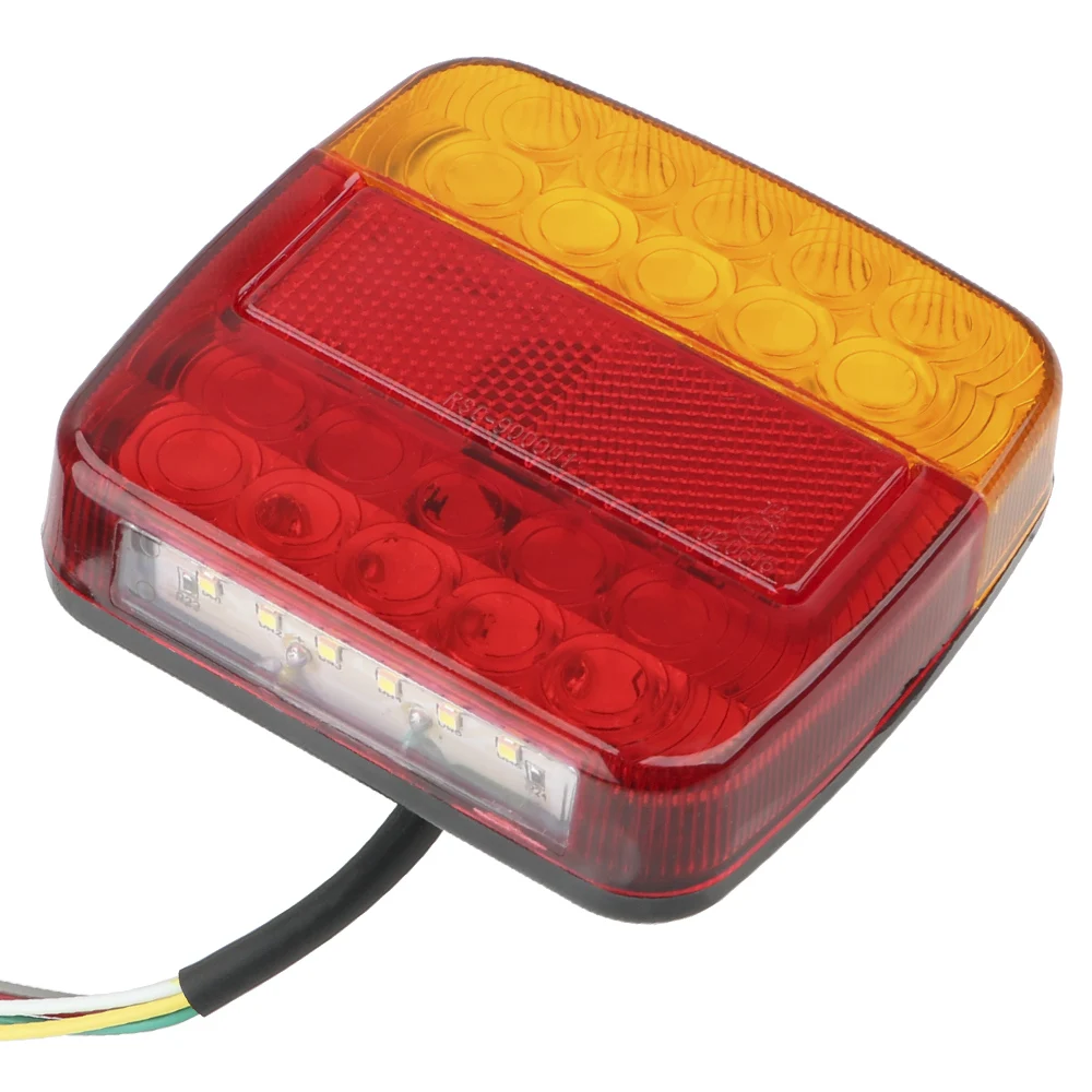 후방 후진 브레이크 정지 램프, 트레일러 트럭 캐러밴 미등, 1 쌍, 26 LED, 12V