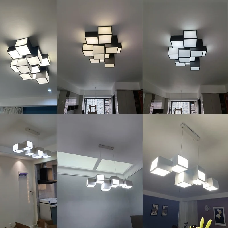 LED Chandeliers Minimalist Combination Living Room Lamp Indoor Lighting Light Fixture Kitchen Lustre Lamp Ceiling Chandelier