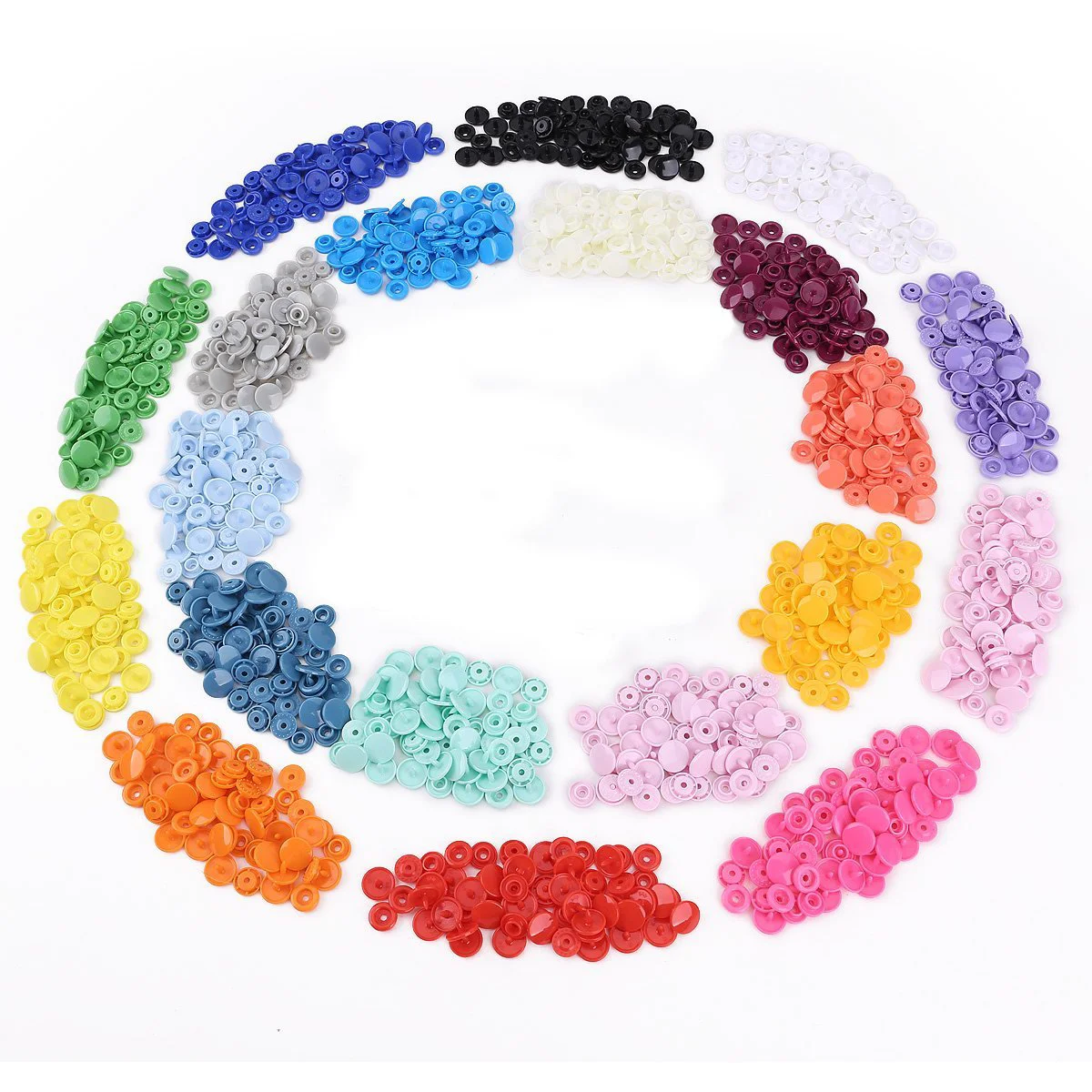 

300pcs KAM 20 Colors Size 20 /T5 Snaps Resin Plastic Poppers Buttons Snap Studs