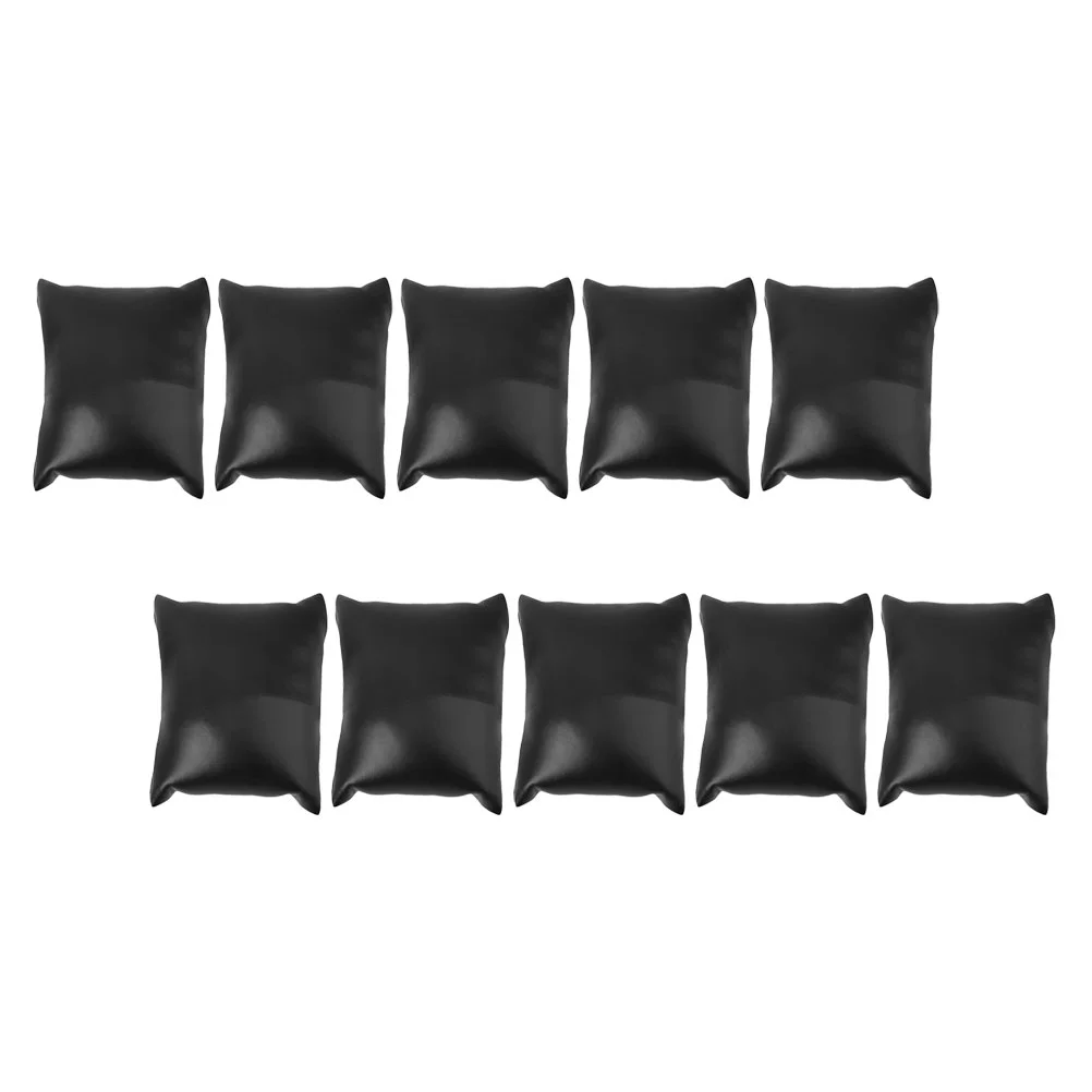 

10 Pcs Watch Case Pillow Bag Bangle Display Bracelet Cushion Black Pillows Holding Displaying Jewellery