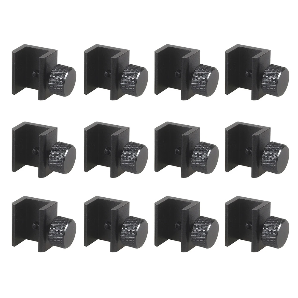

12pcs Platform Durable Fixed Glass Bed Clip Accessories 3D Printer Aluminum Alloy Black Clamps Universal Fit For Ender 3 CR10