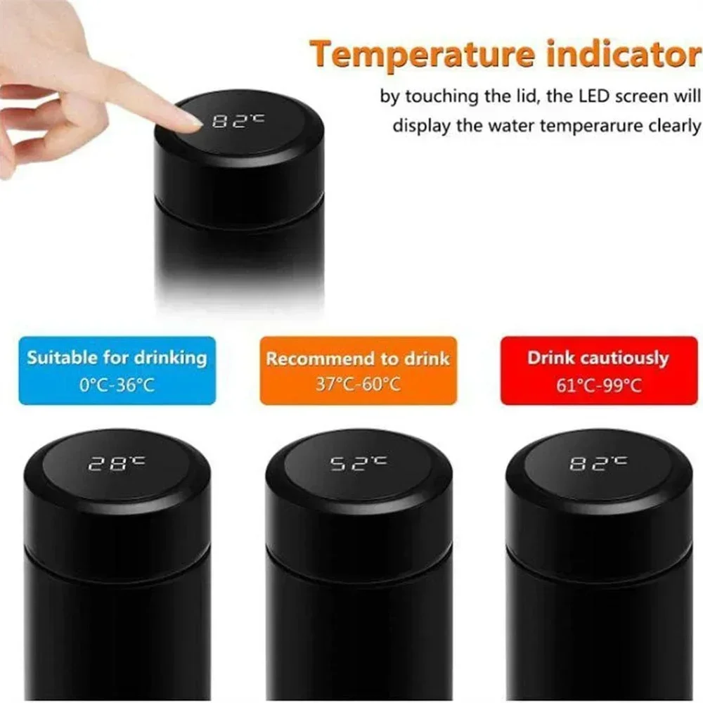 Xiaomi 500ML Smart Thermos Water Bottle Intelligent Temperature Display 316 Stainless Steel Vacuum Flasks Thermoses Cup Offices 3
