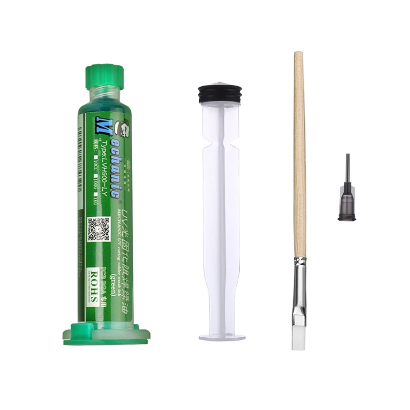 מכונאי 4-IN-1 6 צבעים שמן ירוק UV מסיכת הדבקה רגישה לתמונות דיו BGA PCB לוח אם צבע מניעת קורוזיה ארסינג