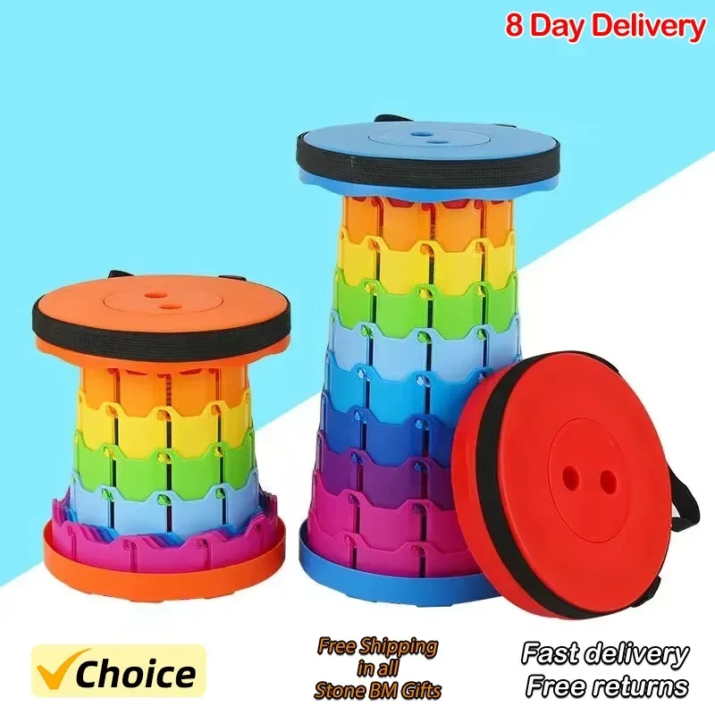Portable Round Folding Chair Accordion Chair Height Adjustment Simple Tool Elephant Swing Playground folding chair