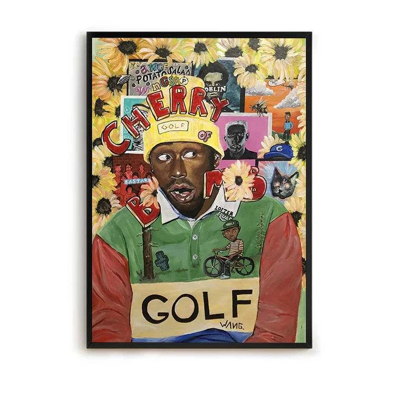 

Tyler the Creator Decorative Pictures for Living Room Decor Hip Hop Rapper Canvas Home Decorations Poster Posters Wall Paintings