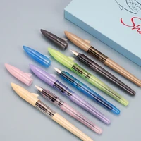 Jinhao Shark Fountain Pen Transparent Color Barrel Stainless Fine Nib for Writing Office School F7522 1