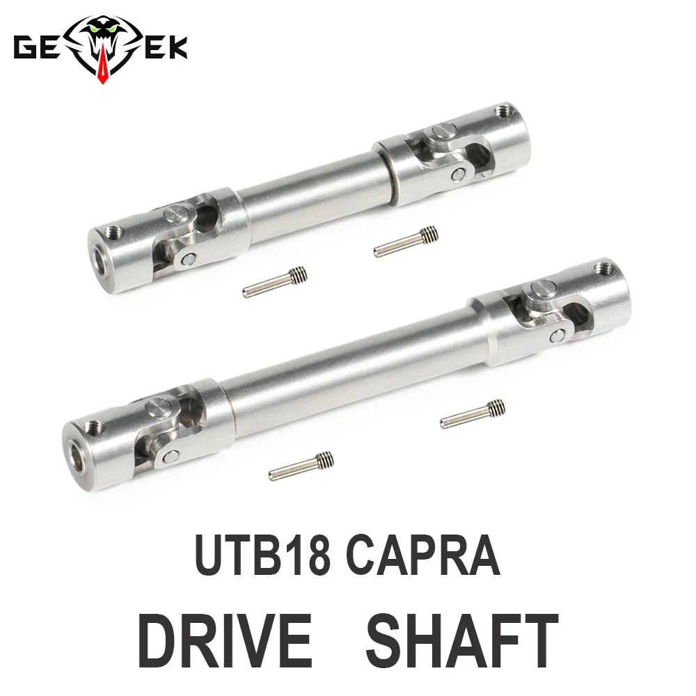 Stainless Steel Drive Shaft Universal Joint Driveshaft for 1/18 RC Rock Crawler Axial UTB18 Capra Unlimited Trail Buggy Upgrade