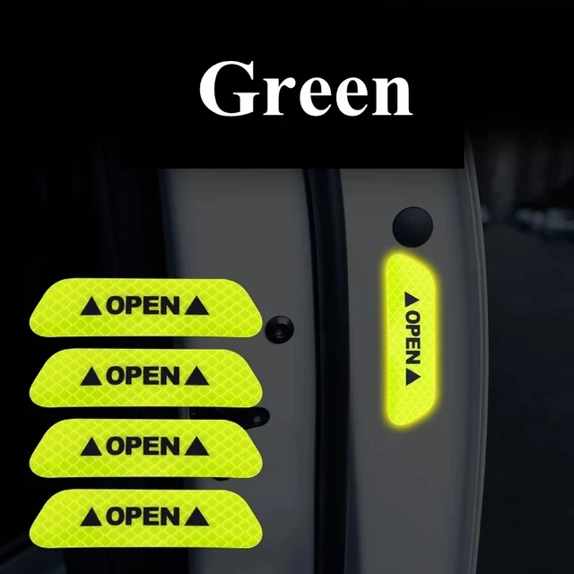 Car Door Safety Anti-Collision Warning Reflective Stickers 4pcs car stickers