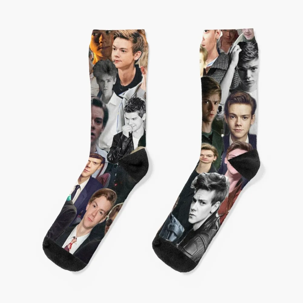 Thomas Brodie-Sangster Collage Socks Run man Socks For Girls Men's journamm 30pcs pack ins girls stickers waterproof pet journaling stationery diy scrapbooking collage photo album decor stickers