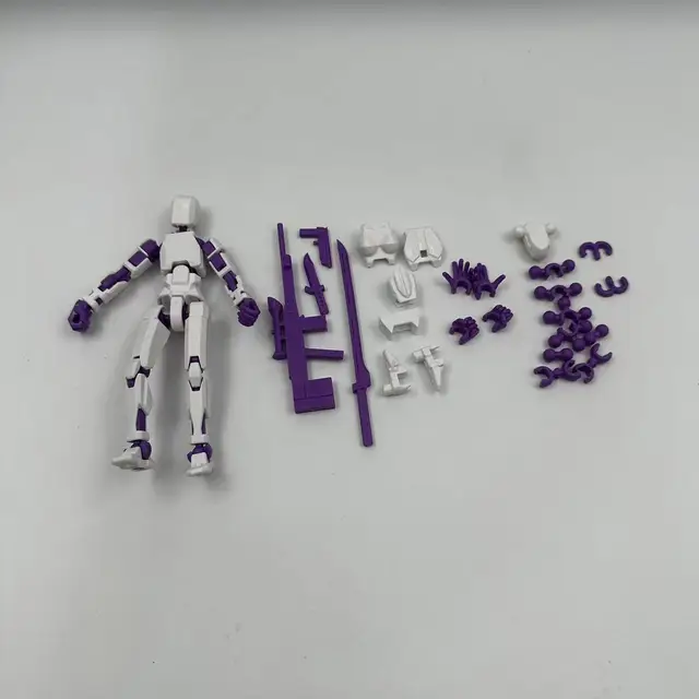DIY T13 Action Figure Titan Multi-Jointed Movable Shapeshift Lucky Robot With Girl accessories 3D Printed Action Figures Toys 2