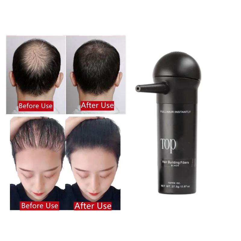 27.5g Hair Fiber For Men Hair Growth Fibers Spray Keratin Building Fibers Loss Products Instant Wig Regrowth Powders
