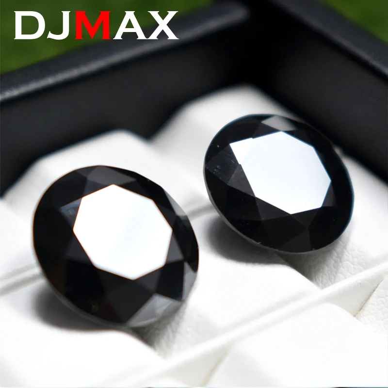 Black Moissanite 0.7-20mm 1CT Small Size Loose Lab Grown Diamond DIY Jewelry Making Materials