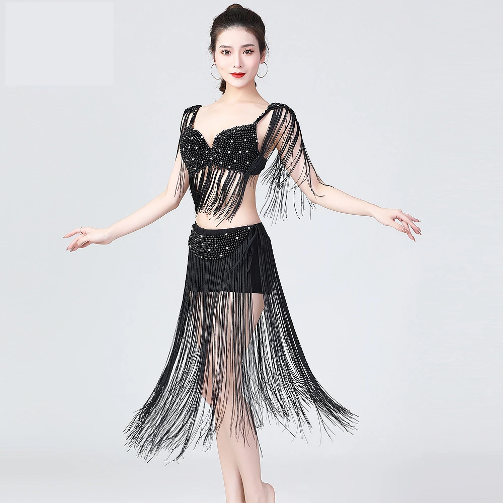 

Fringe Belly Dance Clothes Women Nightclub Rave Outfit Sexy Black Party Festival Clothing Stage Performance Gogo Dancer Skirt