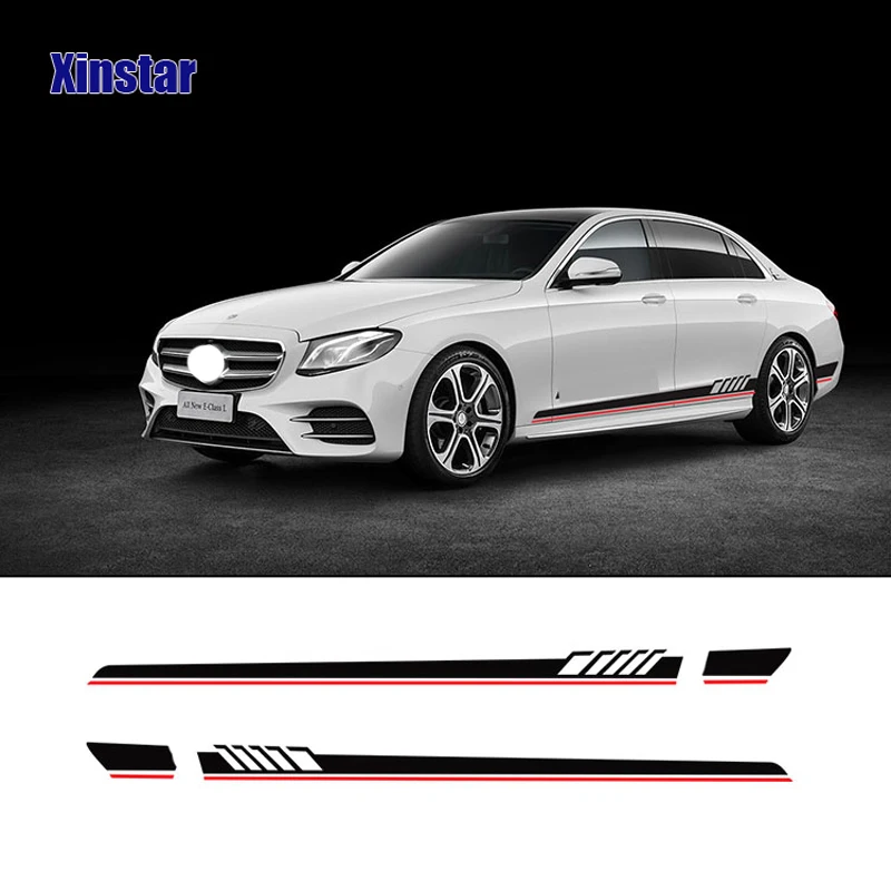 

2 шт., автомобильные боковые наклейки для Mercedes Benz C CLA E Glass C200l C180 A45 W117 W212