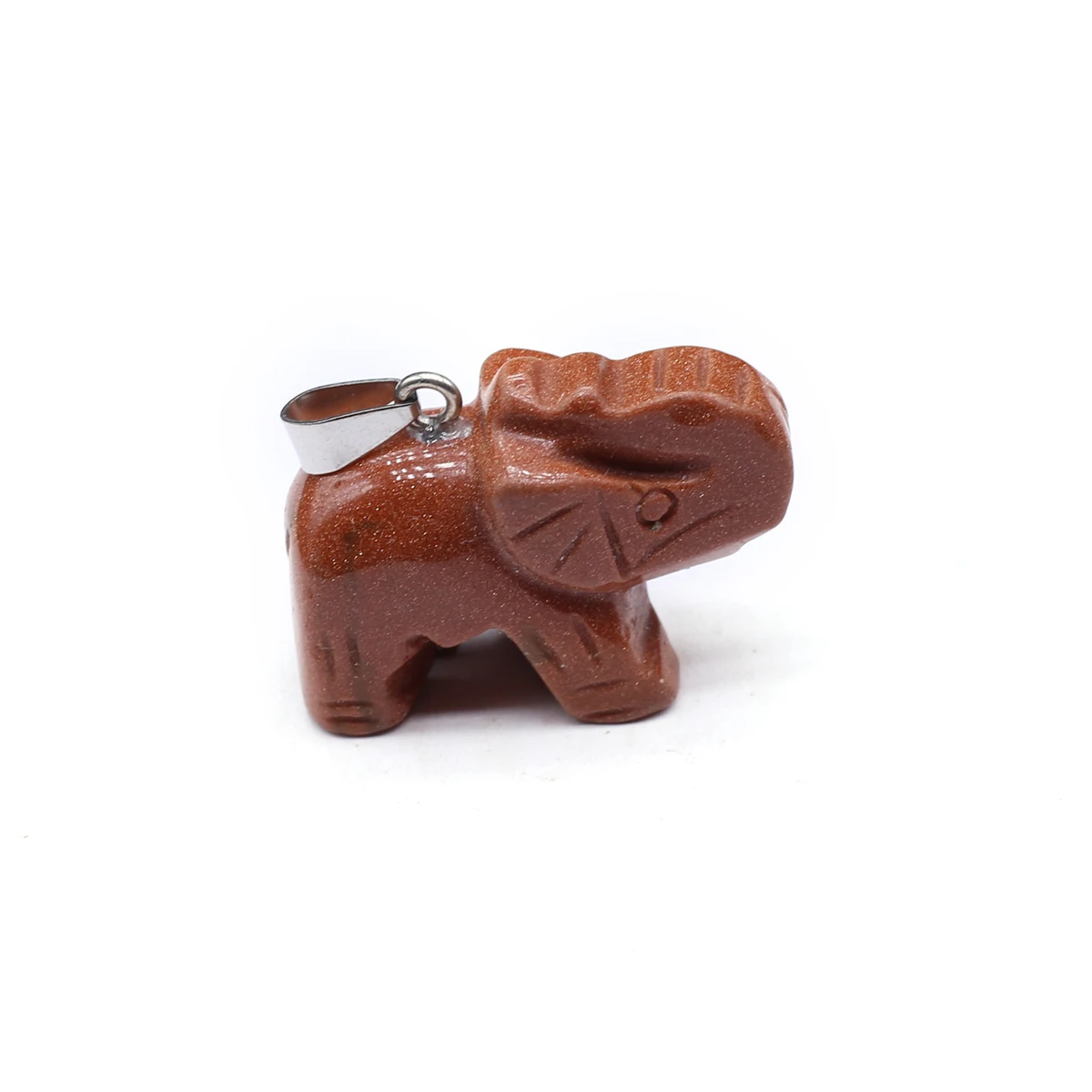 5PCS Natural Stone Turquoise Unakite Random Color Elephant Shape Pendant 28x38mm Jewelry Making DIY Necklace Accessories Gift