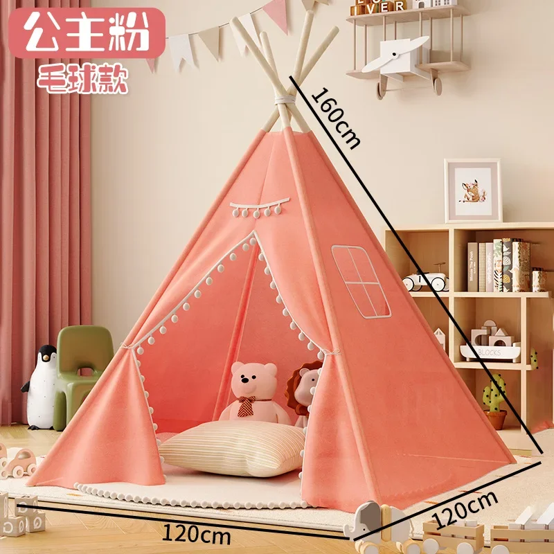1.6M Kids Tents Play House Wigwam for Children Portable Child Tipi Tents Teepee Toddler Girl and Boy Ball Pit Castle Play Room 5