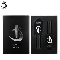 KODI JYJ New Upgrade Rubber Base Gel Nail Polish Set Semipermanent Top Coat y Base Coat uv led Gellac Super Bright No Sticky Top 2