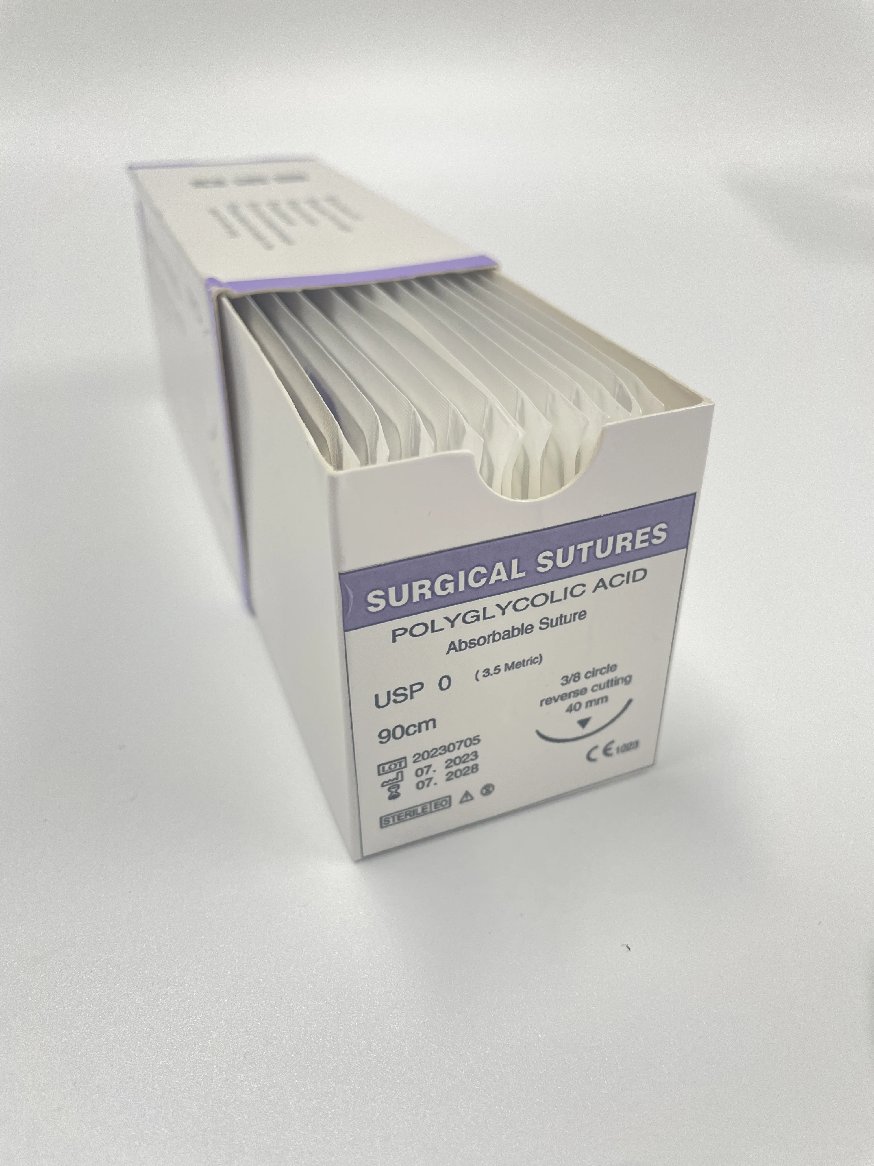 Veterinary surgicalPGA sutures VICRYL BRAIDED Polyglycolic Acid absorbable /reverse cutting3/8 circle Care plus VICRYL BRAIDED