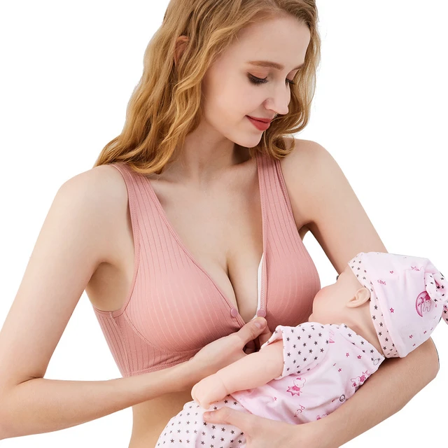 Cotton Nursing Bra Breathable Breastfeeding Bras for Women Maternity Bra  Plus Big Size Easy Feeding Bra Wire Free - AliExpress