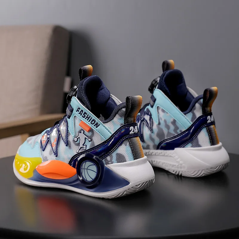 Description Picture 5 of itemChildren's Basketball Shoes High-top Non-slip Field Training Sports Shoes Breathable Outdoor Sports Kids Sneakers