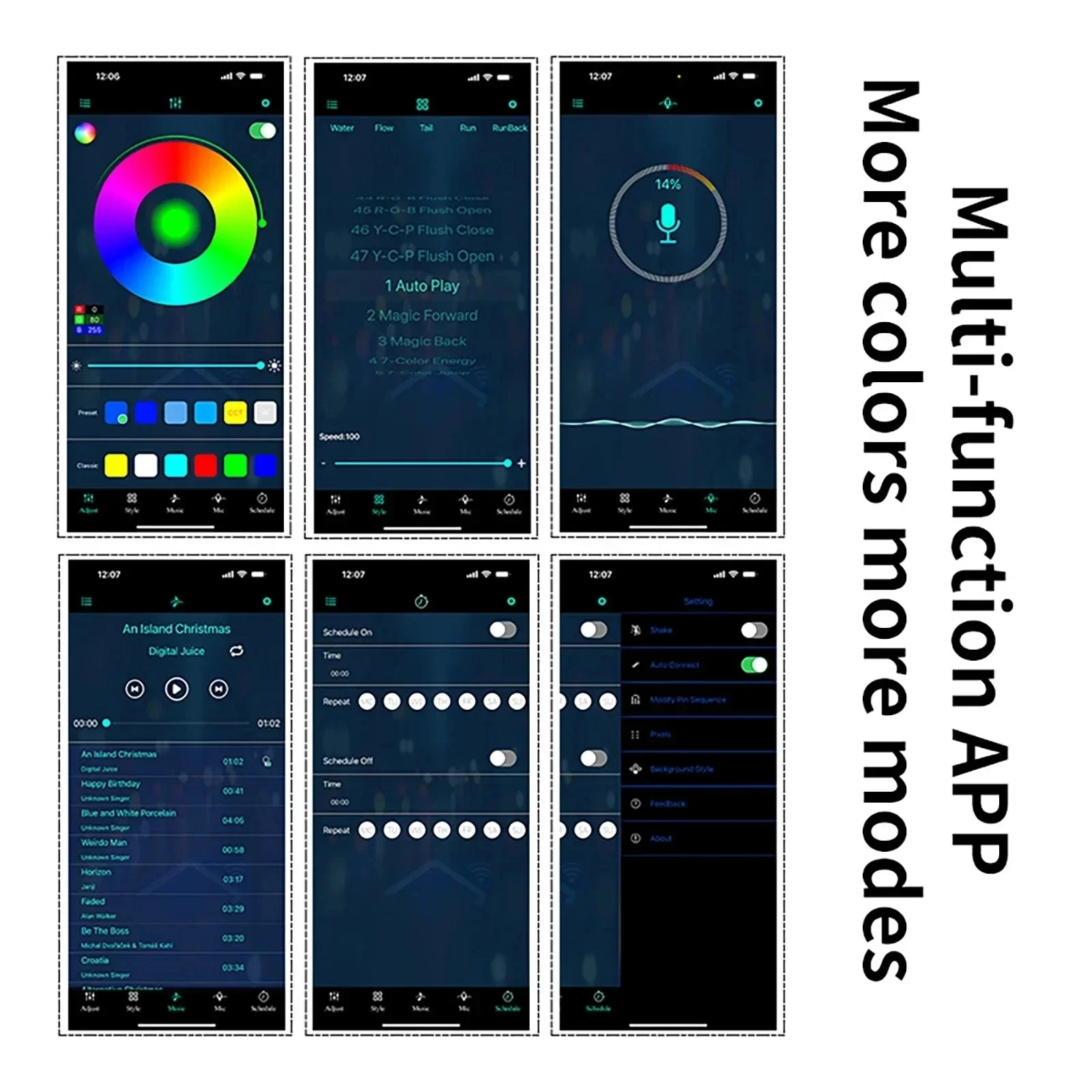 RGB Car Interior Light Strip 5