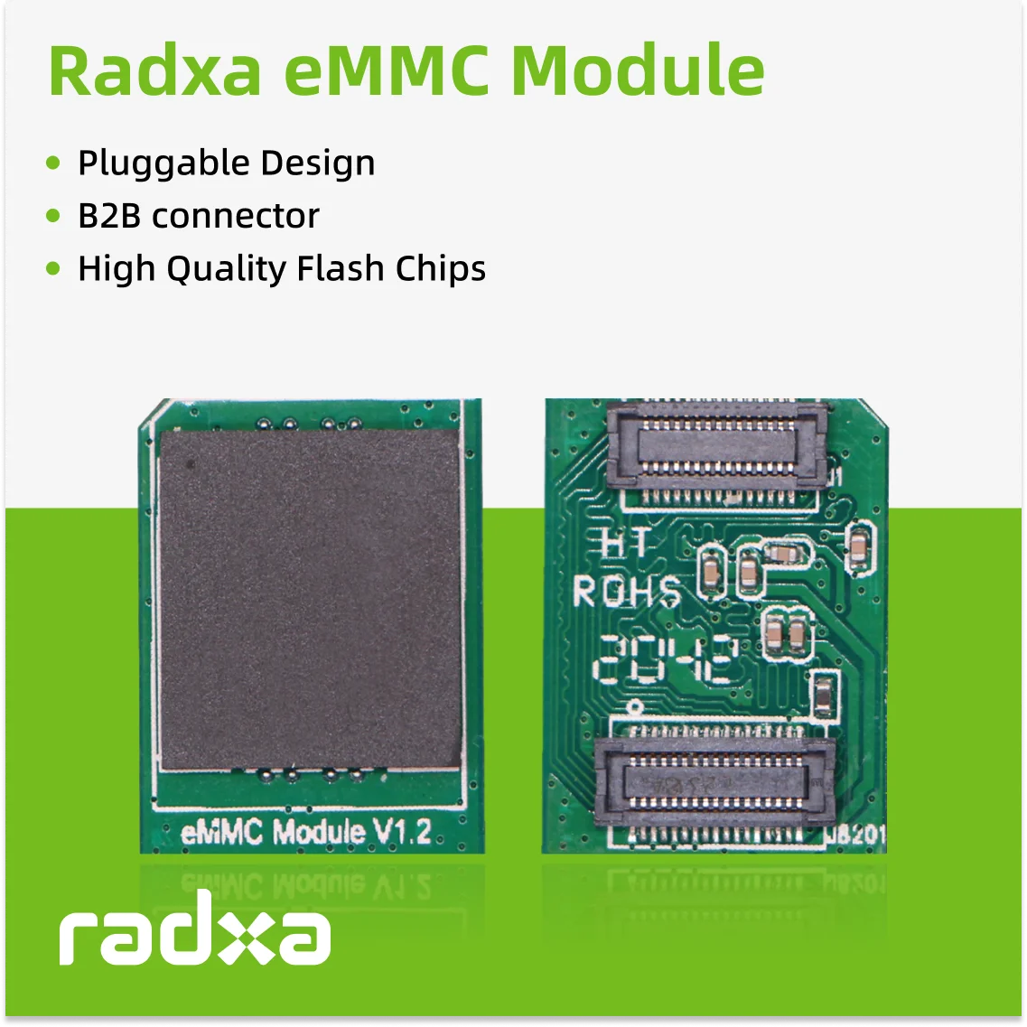 Radxa eMMC 모듈, 최대 128GB, Radxa SBC와 호환 가능, 플러그형, 고품질 저장 칩