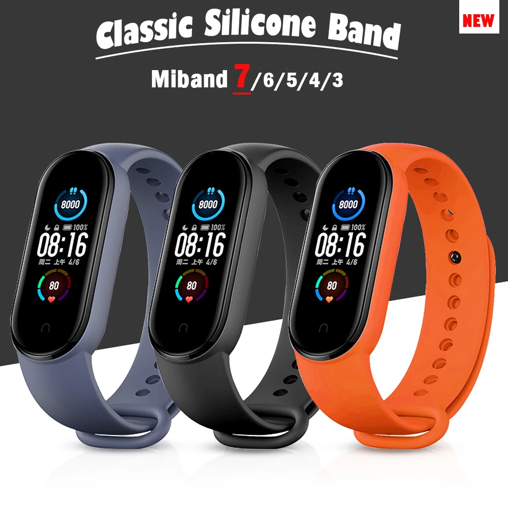 2PCS For MI Band 7 6 5 4 3 Silicone Bracelet Women Sport Correa Xiaomi Mi