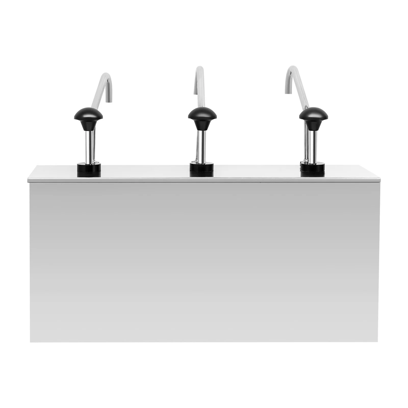 3 × 0,88 Gallonen Soßenspenderpumpe, Edelstahl-Saucenpumpe, 19,69 x 7,48 x 9,84 Zoll, Soßenspender, Häuser, Restaurants, Hotels, praktisch – Detail 2