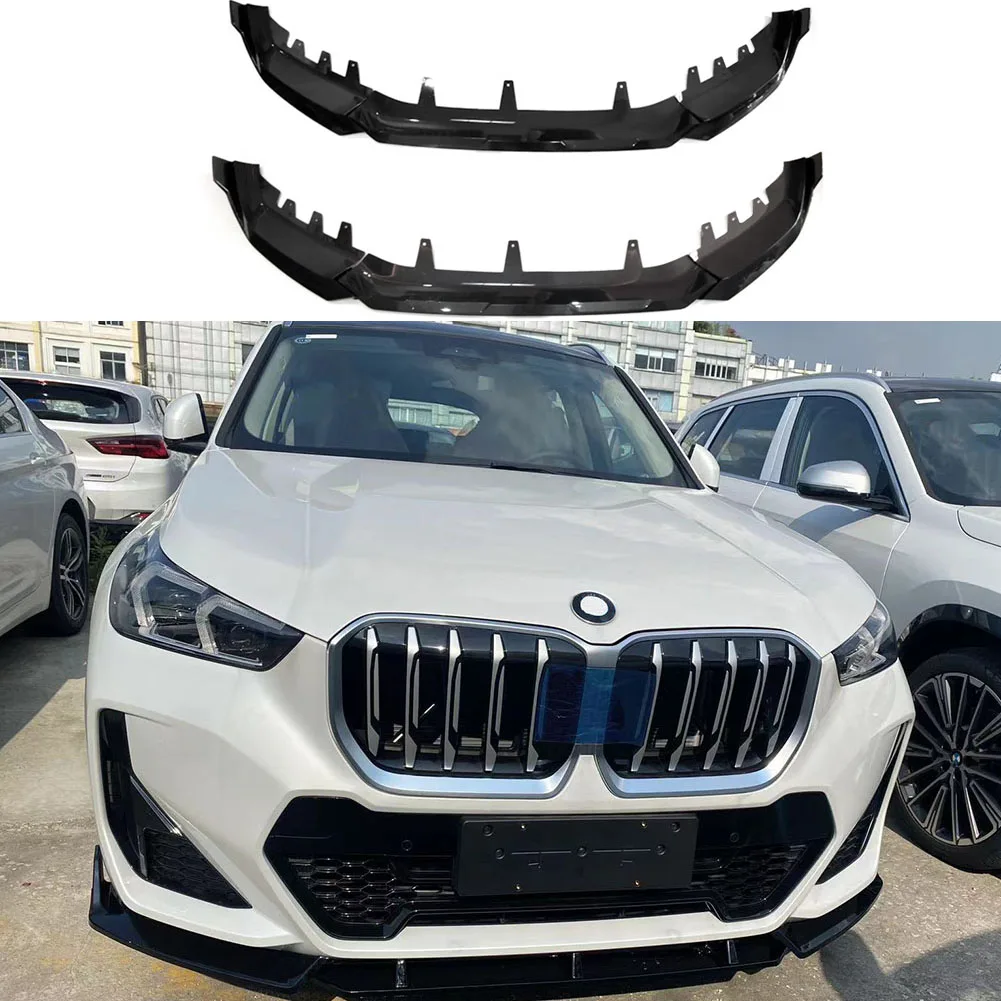 

Трехступенчатый передний разветвитель для губ, спойлер, боковые нижние разветвители, комплект для корпуса для BMW X1 U11 2023