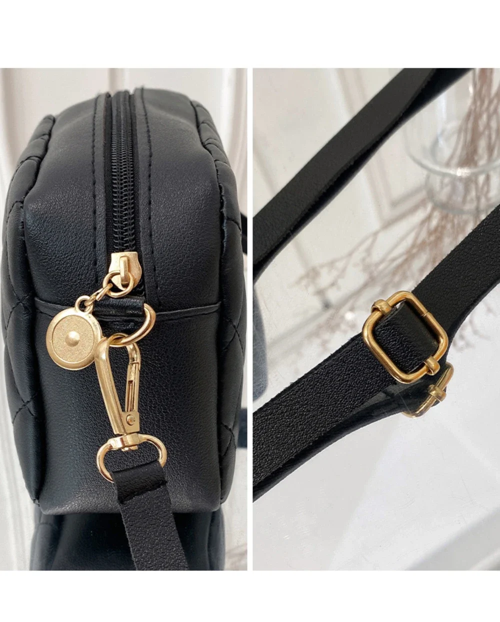 Diamond Quilted Tassel Crossbody