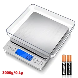 Precision Digital Kitchen and Jewelry Scale with LCD Display (3000g 0.1g)