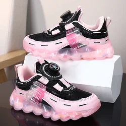 Youth Anti-Skid Leather Sneakers - Casual & Sporty Footwear - 36 (Black Pink)